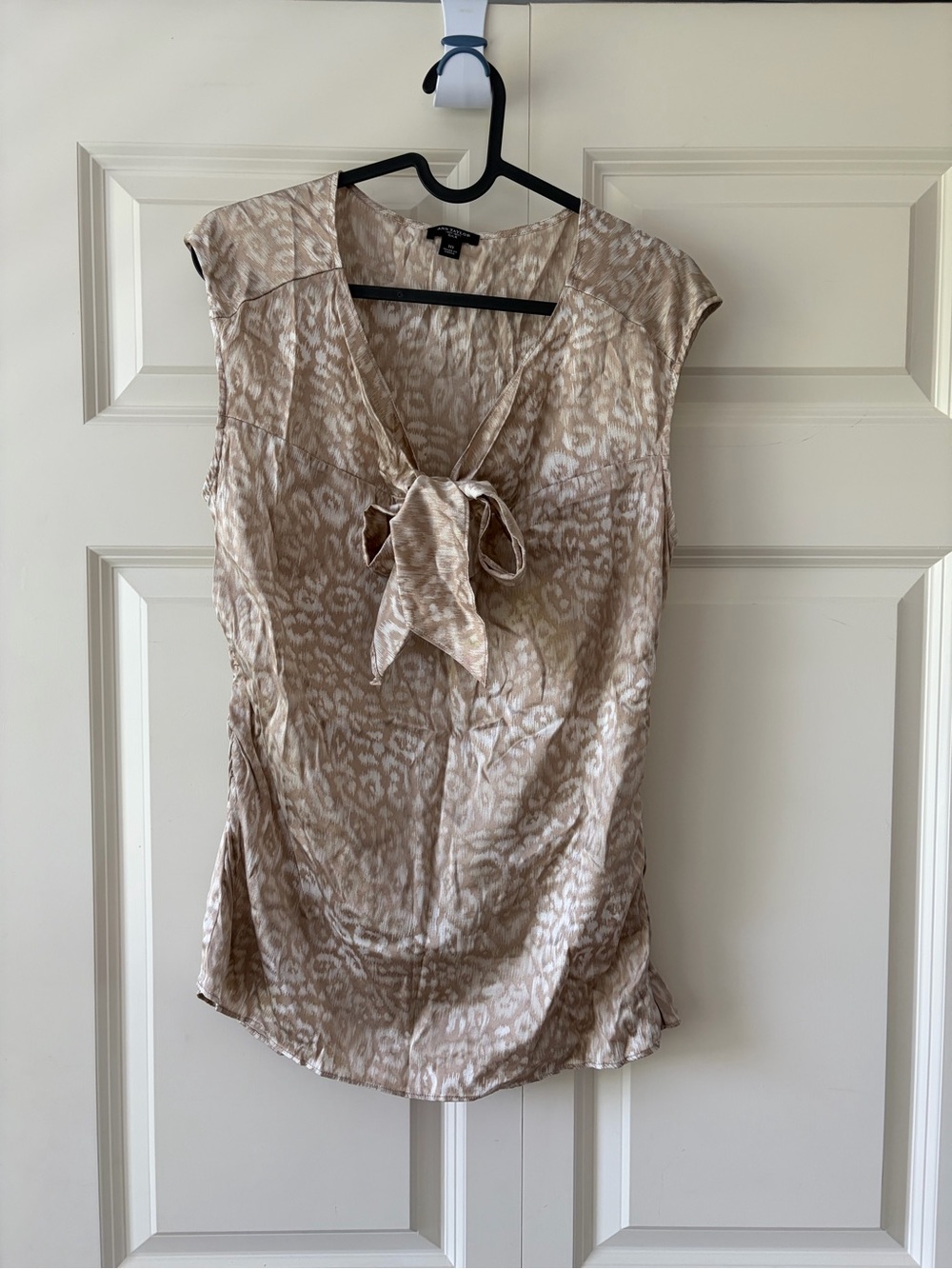 Ann Taylor Silk Cheetah Tank Top Size 10